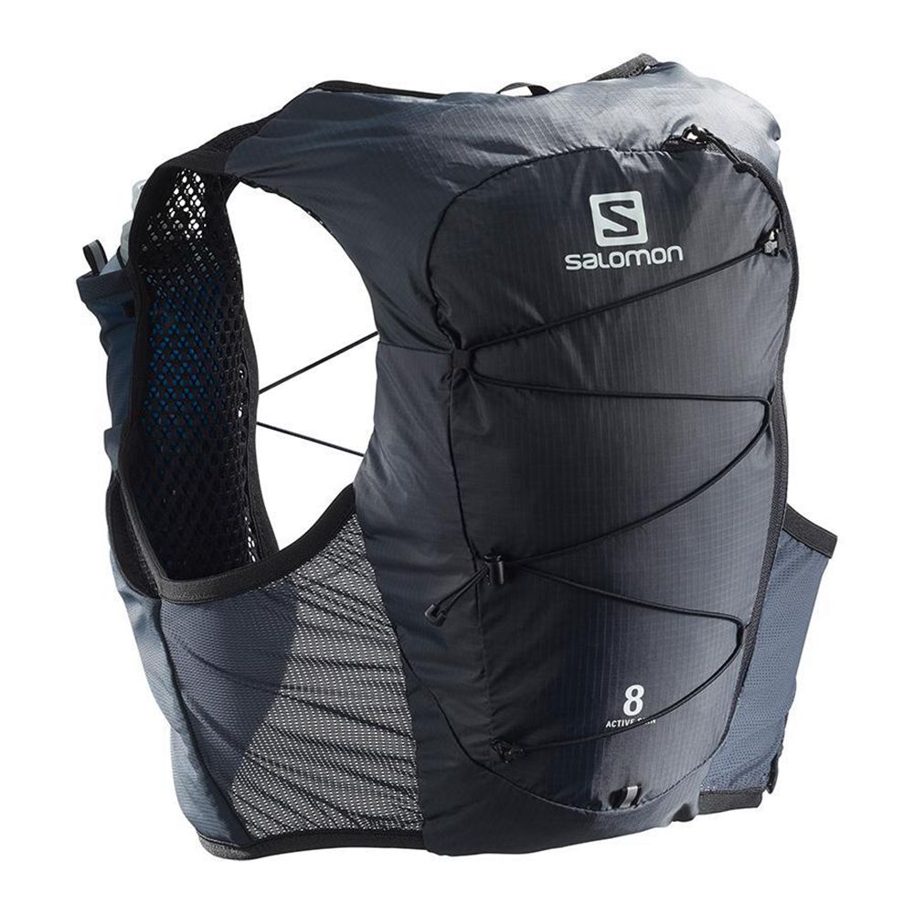 SALOMON ACTIVE SKIN 8 SET HYDRATION PACK Philippines - Women's Trail Running Packs - Black | 869401-